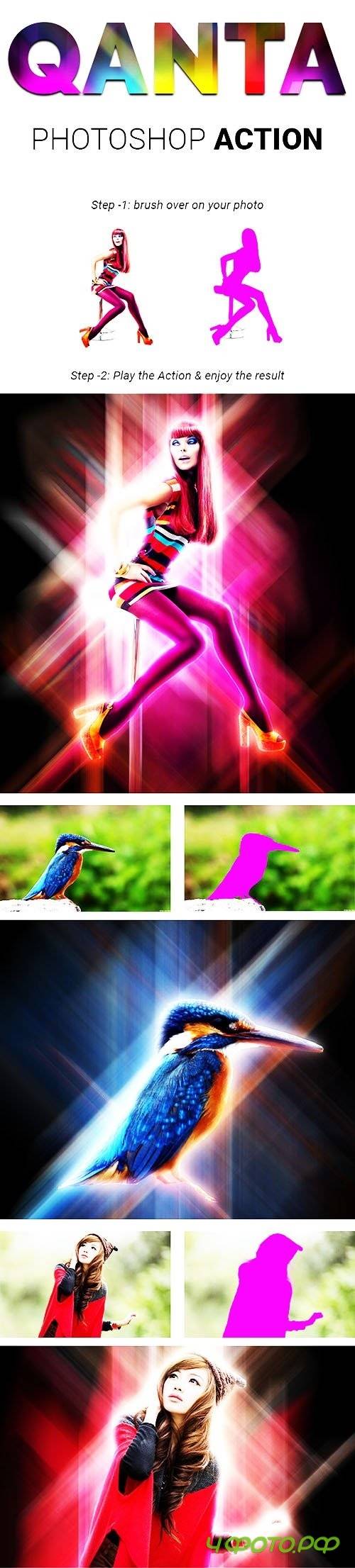QANTA - Neon light glowing Effect Photoshop Actions 15935082