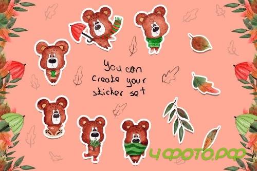 Watercolor Bears Collection - 4020230