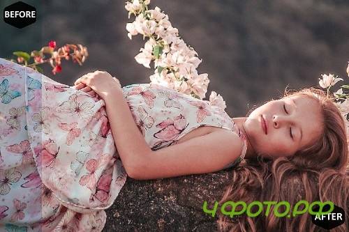 Pink Coral Photoshop Actions And ACR Presets, Peach modern - 311654