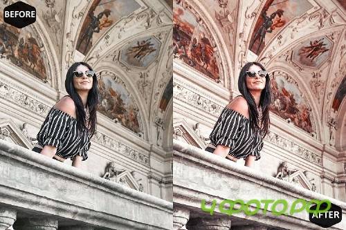 Pink Coral Photoshop Actions And ACR Presets, Peach modern - 311654