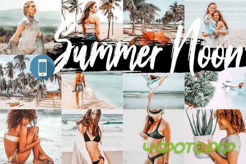 5 Summer Noon Mobile Lightroom Presets, warm orange preset  - 317984