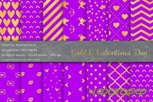 Gold Geometric Digital Papers - 4028049