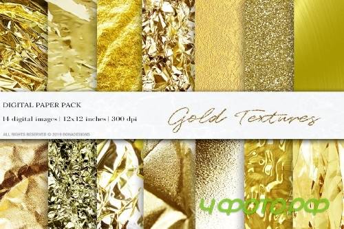 Gold Digital Papers, Gold Textures - 4050826