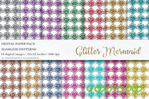 Glitter Mermaid Digital Papers - 4042678