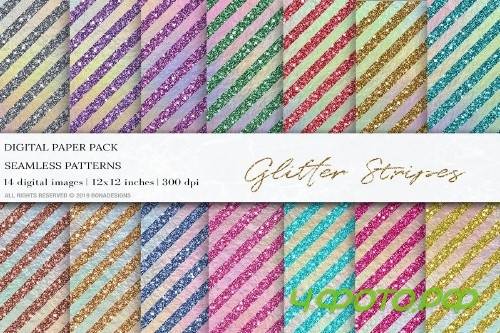 Glitter Stripes Digital Papers - 4045032