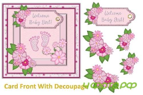 Baby Girl Clipart and Backgrounds Bundle - 324004