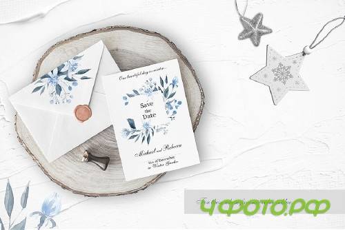 Snow Mice. Clipart set - 4066756