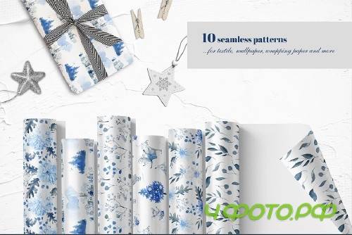 Snow Mice. Clipart set - 4066756