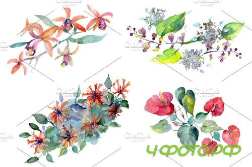 Barnaby flowers bouquet watercolor - 3997027