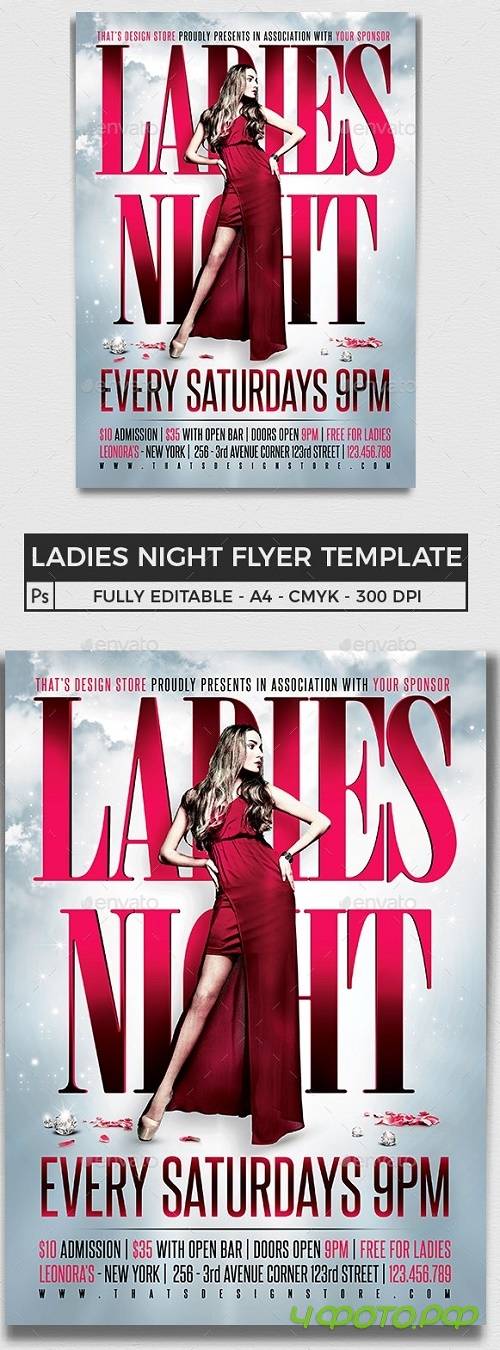 Ladies Night Flyer Poster Template V2 - 8898158 - 91982 Ladies Night Flyer Poster Template V2 - 8898158 - 91982