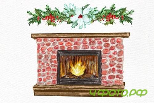 Christmas Girls Clipart Fireplace - 4102270