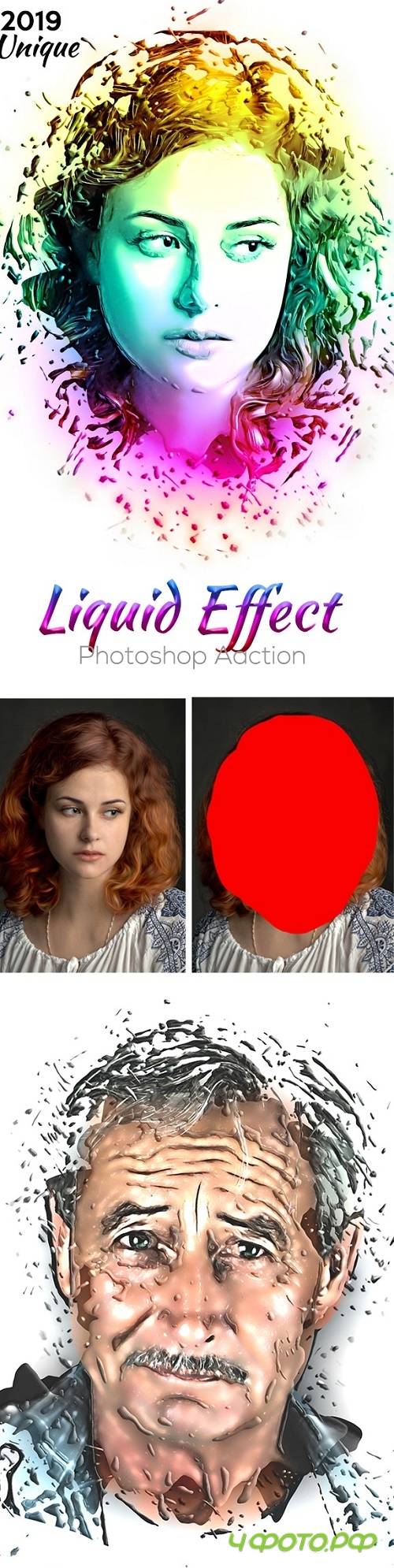Liquid Effect Photoshop Action 24420163
