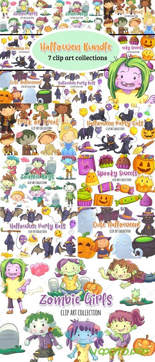 Halloween Graphics Bundle! Zombies, Bats, Ghosts and more - 348650