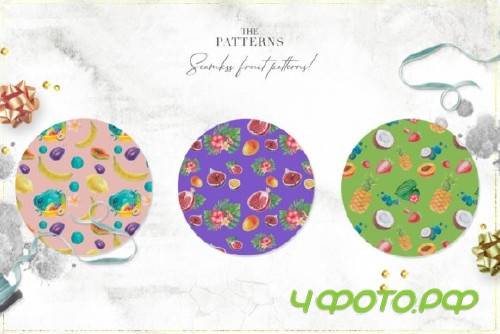 Tropical Watercolor Set - 2838049