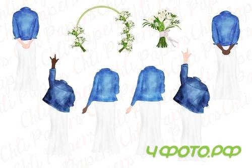 Bride and Bridesmaids clipart - 4056671