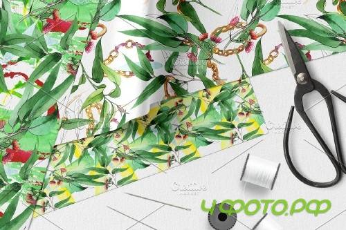 Eucalyptus branch Watercolor png - 4120898