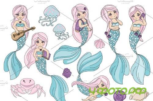 Mermaid School Vector Illustration Animation - 3780254