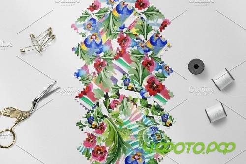 Floral ornament Patriot Ukraine - 4106955