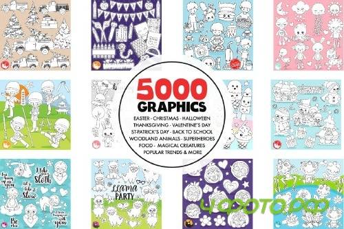 5000 in 1 - Black lines Mega Bundle - 4111864