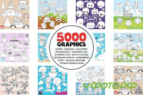 5000 in 1 - Black lines Mega Bundle - 4111864