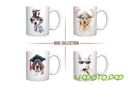 Dog watercolor clipart, Pet clip arts, Dog Set D - 349839