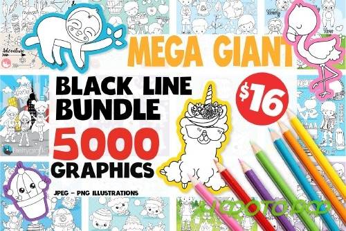 5000 in 1 - Black lines Mega Bundle - 4111864