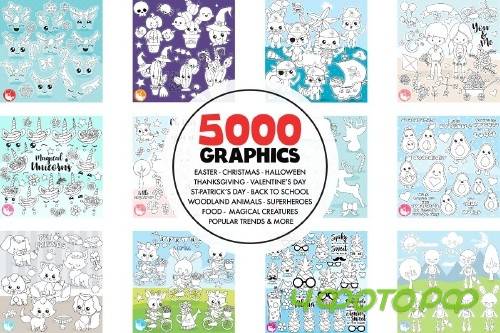 5000 in 1 - Black lines Mega Bundle - 4111864