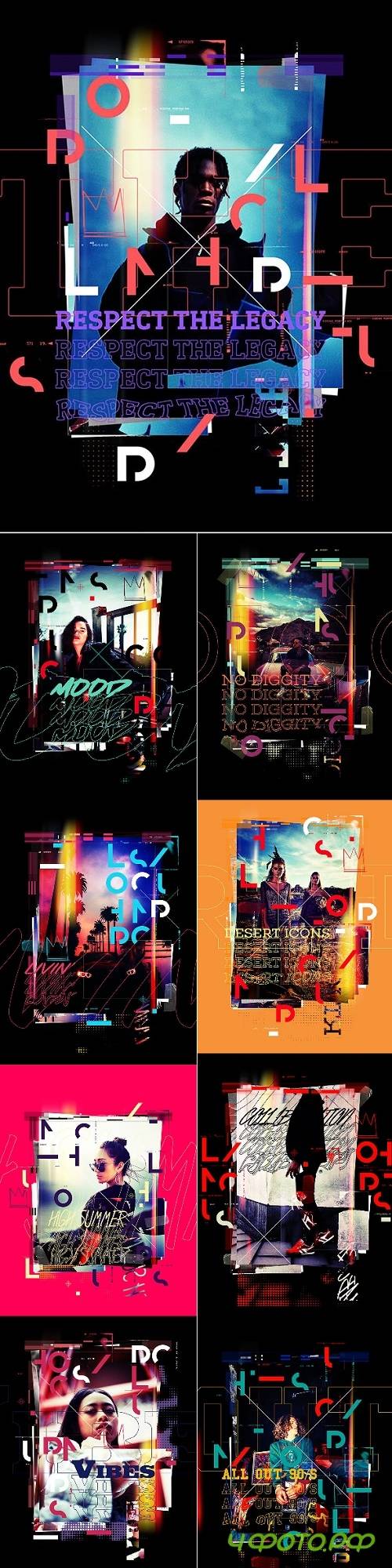 Lomography Typography Poster Photoshop Action - 24518011