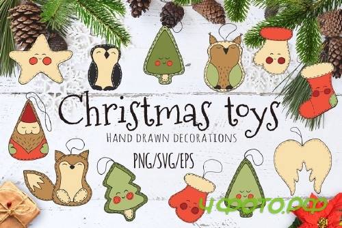 Christmas toys Hand drawn set - 1990638 Christmas toys Hand drawn set - 1990638