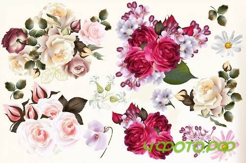 Vintage Rose Garden Vector Clip Art Vintage Rose Garden Vector Clip Art