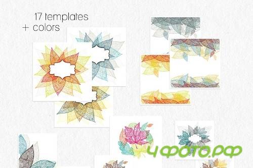 Leaves and pumpkins kit EPS 392557