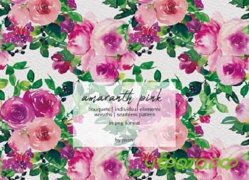 Watercolor Pink Floral Collection