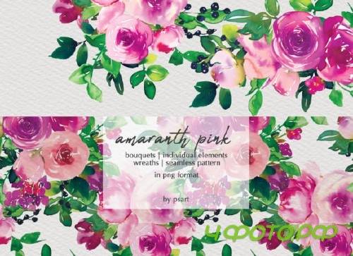 Watercolor Pink Floral Collection