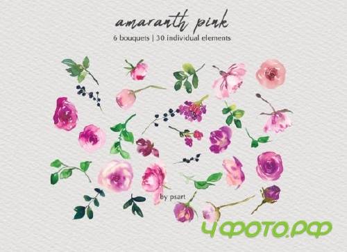 Watercolor Pink Floral Collection
