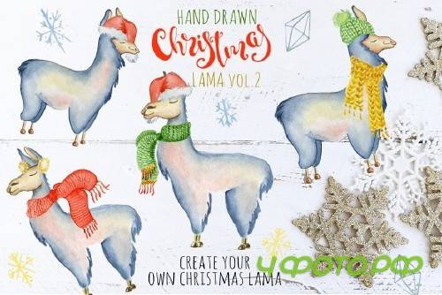 Christmas lama watercolor creator 2 - 2080239