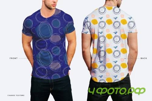 Round Neck Men T Shirt Mock Up - 4107569