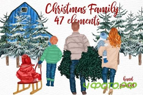 Christmas Family Clipart - 4131282
