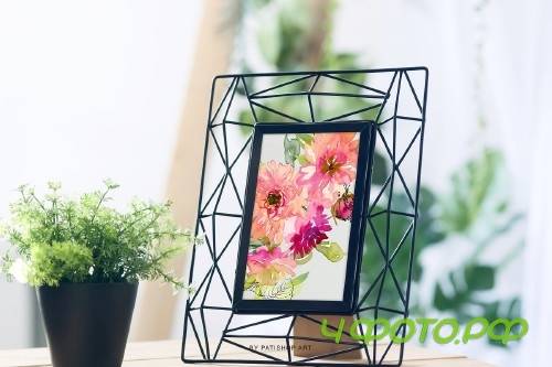 Watercolor Pink Dahlia Set - 4174931