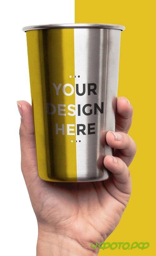 Stainless Steel Cup Mockup Stainless Steel Cup Mockup