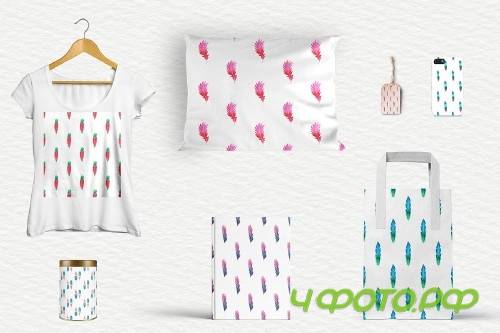 Watercolor Feather Clipart - 4183917