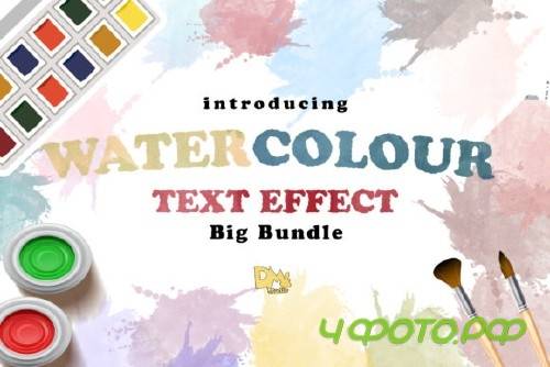 Big Bundle Water Coloue Text Effect