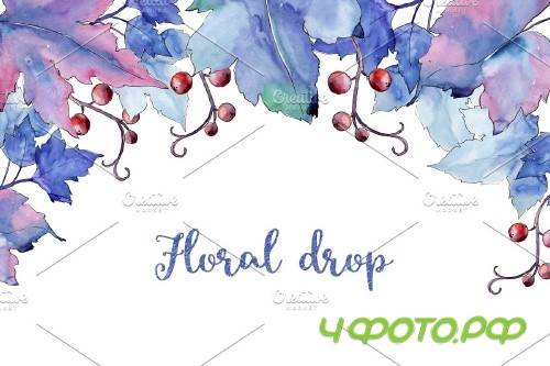 Blue currant leaf illustration png - 4194432