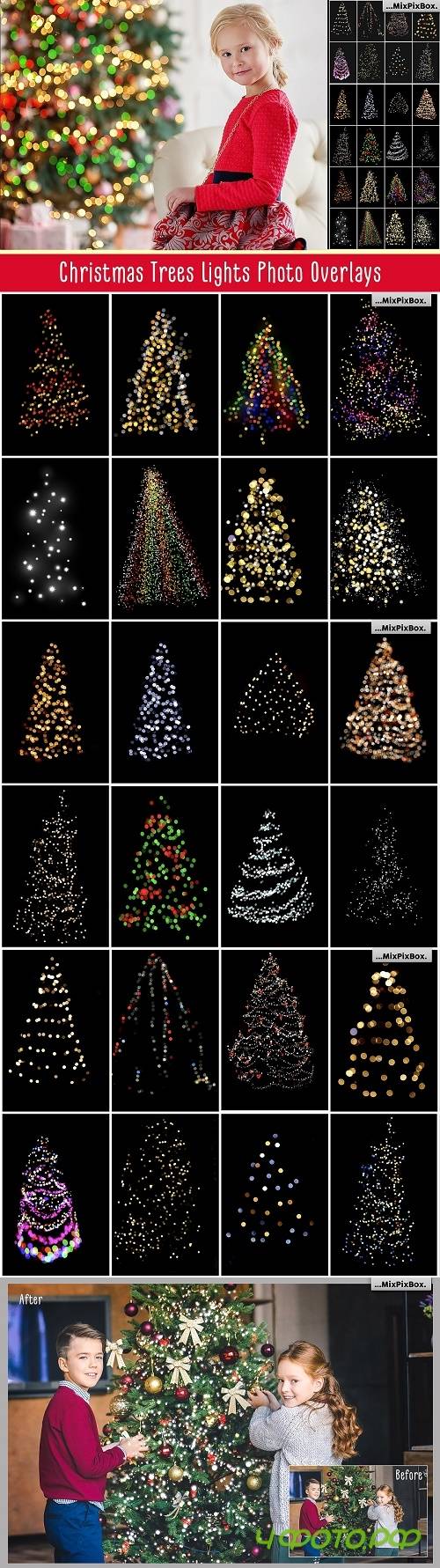 Christmas Trees Lights Overlays - 3169206