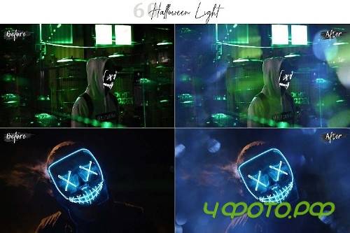 60 Halloween lights Effect Photo Overlays - 375135