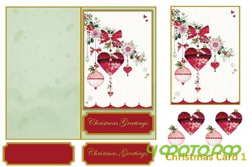 Watercolour Christmas Owls Clipart, Backgrounds & Craft Kit - 372123