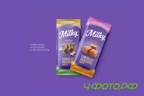 Two Chocolate bar mockup - 4014108