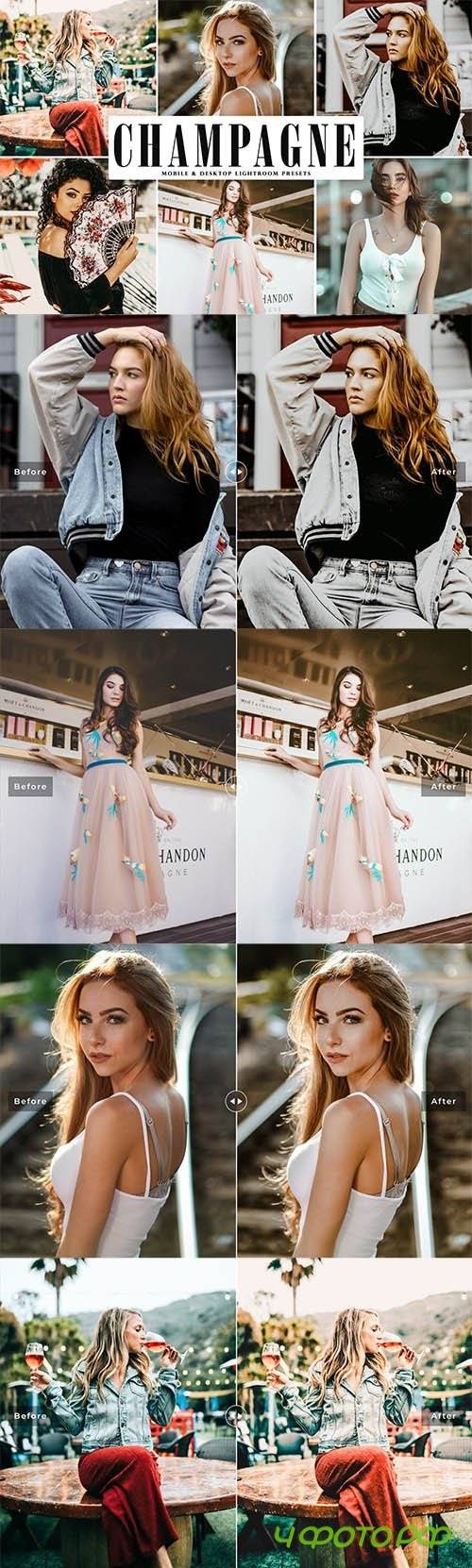 Champagne Mobile & Desktop Lightroom Presets