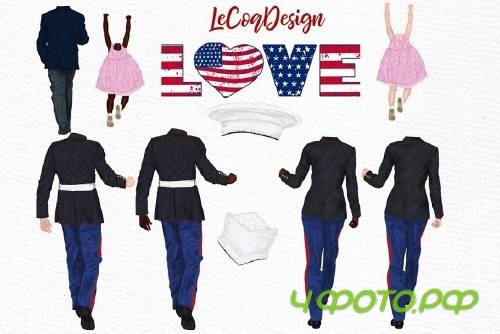 Army Family Clipart Military Couples - 4266834