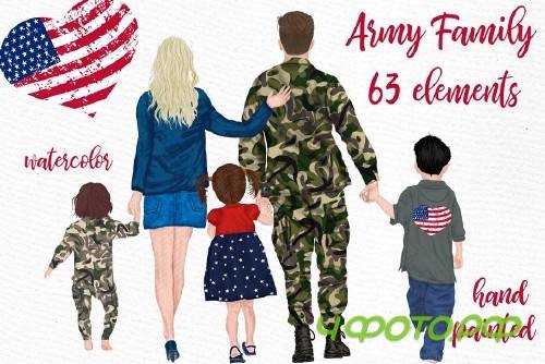 Army Family Clipart Soldier clipart - 4262994