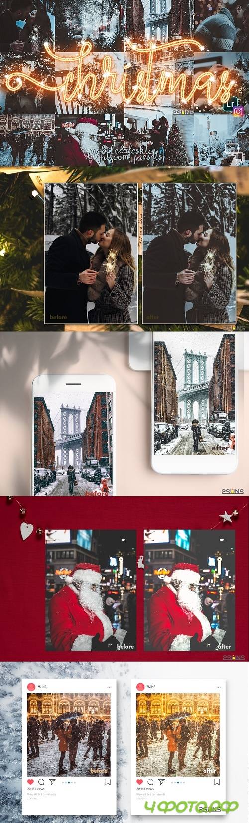 Christmas presets, winter lightroom instagram dng pc mobile - 380935